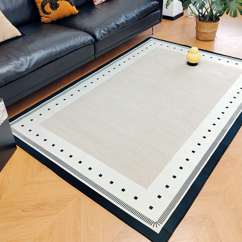 Contemporary Scandinavian Rectangular Faux Cashmere Cotton Non-Slip Printed Rug For Living Room