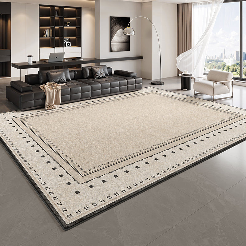 Contemporary Scandinavian Rectangular Faux Cashmere Cotton Non-Slip Printed Rug For Living Room