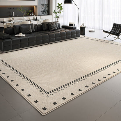 Contemporary Scandinavian Rectangular Faux Cashmere Cotton Non-Slip Printed Rug For Living Room