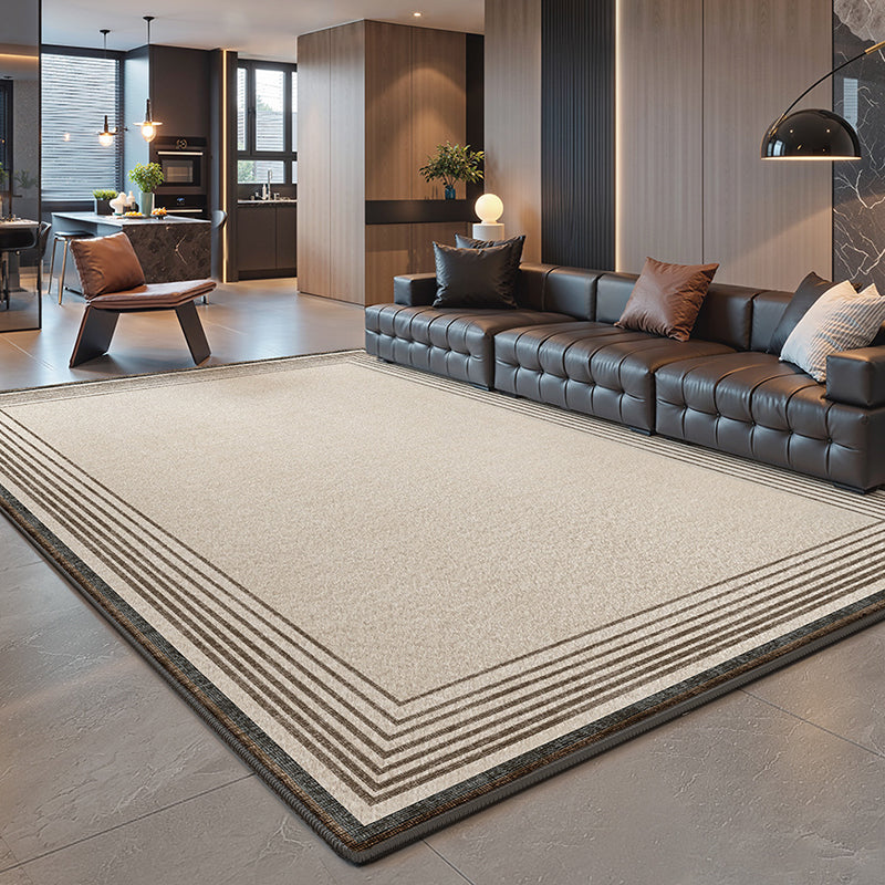 Contemporary Scandinavian Rectangular Faux Cashmere Cotton Non-Slip Printed Rug For Living Room