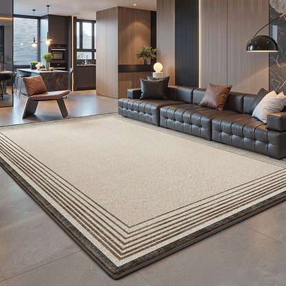 Contemporary Scandinavian Rectangular Faux Cashmere Cotton Non-Slip Printed Rug For Living Room