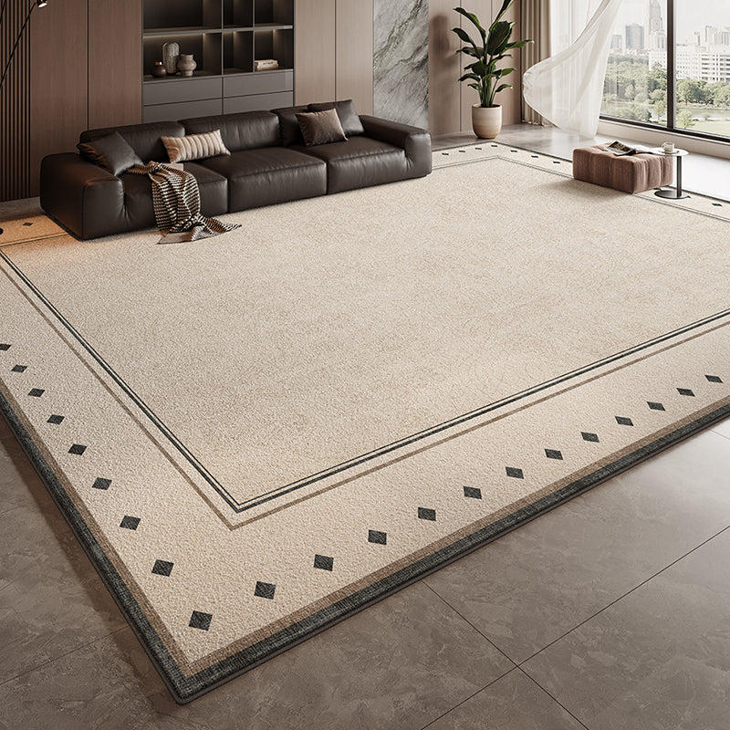 Contemporary Scandinavian Rectangular Faux Cashmere Cotton Non-Slip Printed Rug For Living Room