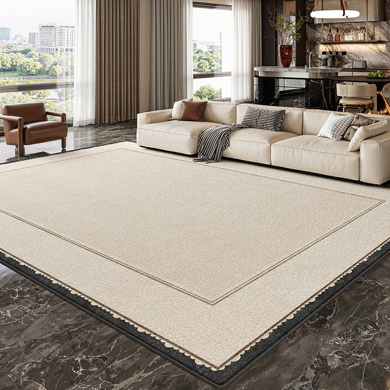 Contemporary Scandinavian Rectangular Faux Cashmere Cotton Non-Slip Printed Rug For Living Room