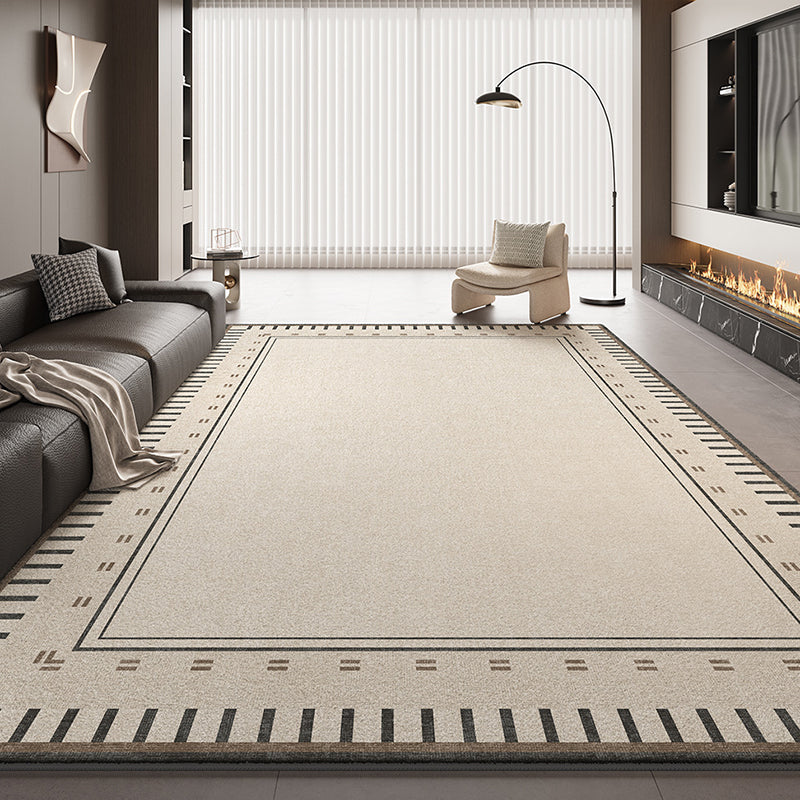 Contemporary Scandinavian Rectangular Faux Cashmere Cotton Non-Slip Printed Rug For Living Room