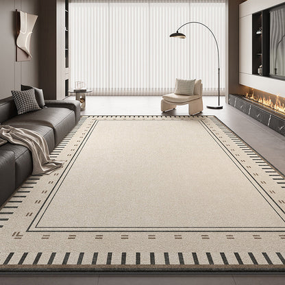 Contemporary Scandinavian Rectangular Faux Cashmere Cotton Non-Slip Printed Rug For Living Room