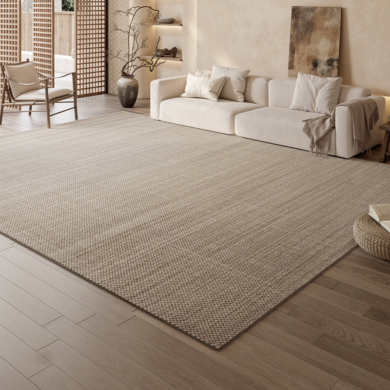 Contemporary Scandinavian Rectangular Wool Nylon Blend Cotton Non-Slip Textured Weave Rug For Living Room