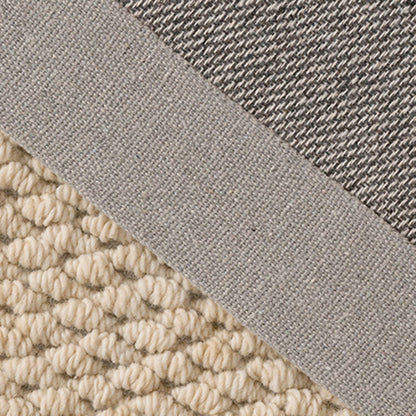 Contemporary Scandinavian Rectangular Wool Nylon Blend Cotton Non-Slip Textured Weave Rug For Living Room