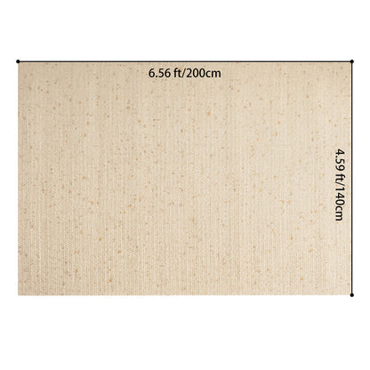 Contemporary Scandinavian Rectangular Wool Nylon Blend Cotton Non-Slip Textured Weave Rug For Living Room