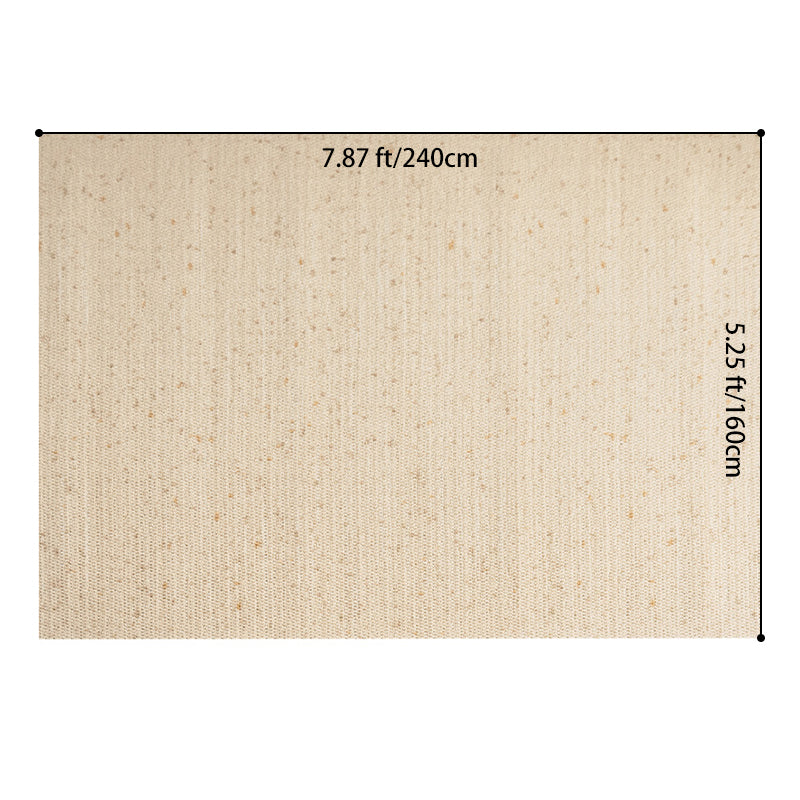 Contemporary Scandinavian Rectangular Wool Nylon Blend Cotton Non-Slip Textured Weave Rug For Living Room