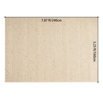 Contemporary Scandinavian Rectangular Wool Nylon Blend Cotton Non-Slip Textured Weave Rug For Living Room