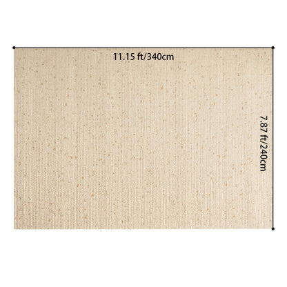 Contemporary Scandinavian Rectangular Wool Nylon Blend Cotton Non-Slip Textured Weave Rug For Living Room