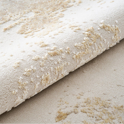 Traditional Japanese Rectangular Polyester-Polypropylene Blend Jute Non-Slip High-Low Textured Rug For Living Room