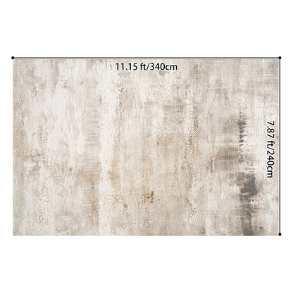 Traditional Japanese Rectangular Polyester-Polypropylene Blend Jute Non-Slip High-Low Textured Rug For Living Room