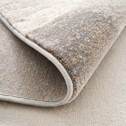 Traditional Japanese Rectangular Polyester-Polypropylene Blend Jute Non-Slip High-Low Textured Rug For Living Room