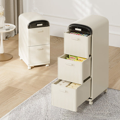Modern Minimalist PP ABS Rectangular Storage Cabinet 3/4/5-Drawer For Living Room