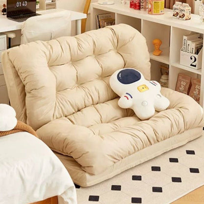 Modern Minimalist Bubble Fabric Iron Rectangular Accent Chair Backrest Armless For Living Room