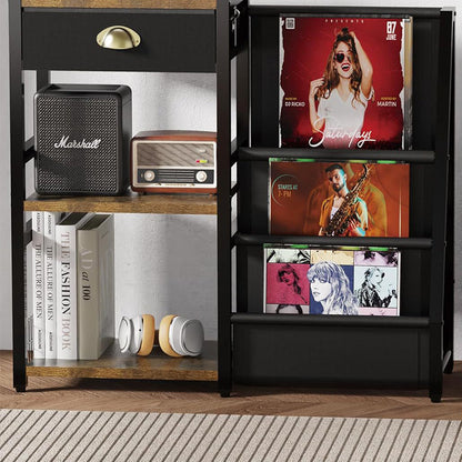 Modern Minimalist Medium Density Fiberboard Iron Oxford Fabric Rectangular Storage Cabinet 3-Tier For Living Room