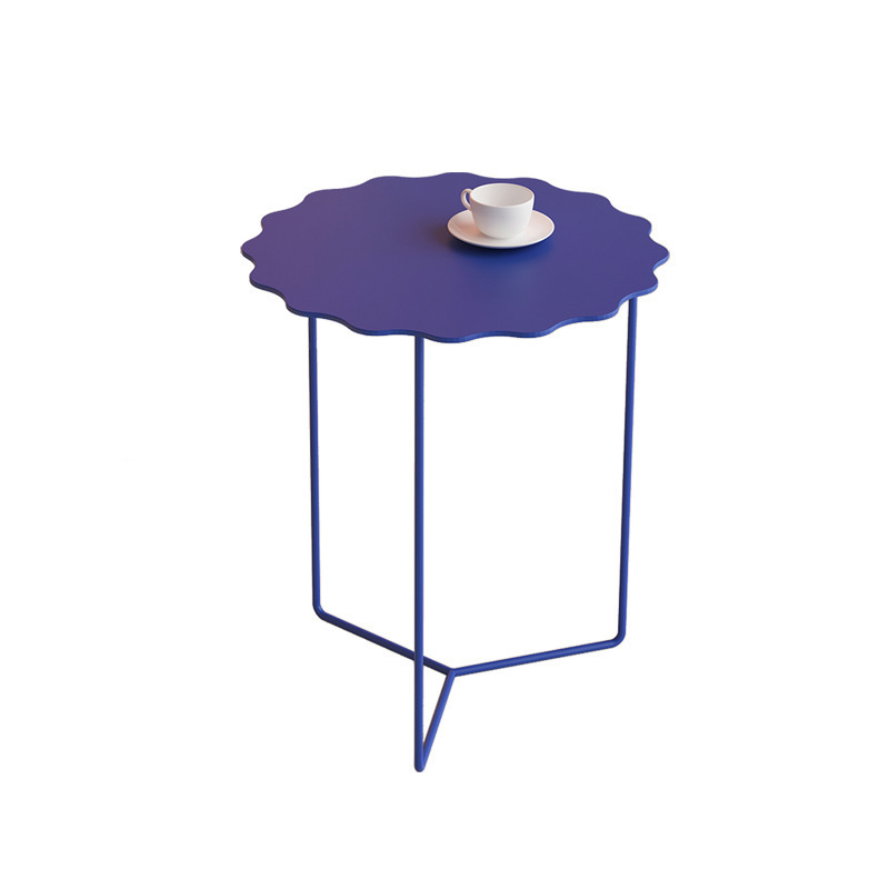 Contemporary Nordic Rectangular Round Iron Carbon Steel Coffee Table 1-Tier For Living Room