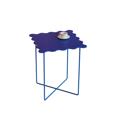 Contemporary Nordic Rectangular Round Iron Carbon Steel Coffee Table 1-Tier For Living Room