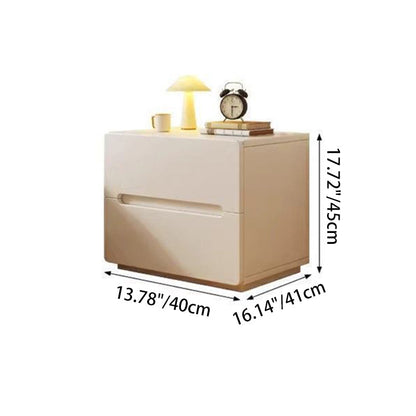 Modern Minimalist Rectangular Eco-Friendly Engineered Wood Nightstand 2/3-Drawer For Bedroom