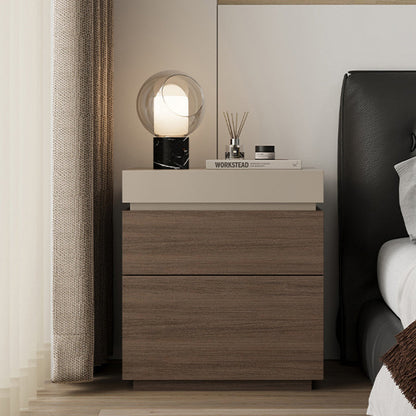 Modern Minimalist Rectangular Medium Density Fiberboard Nightstand 4-Drawer For Bedroom