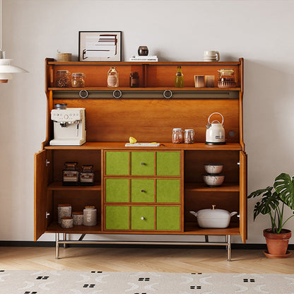 Traditional Vintage Rectangular Medium Density Fiberboard Stainless Steel Storage Cabinet 2-Cabinet For Living Room
