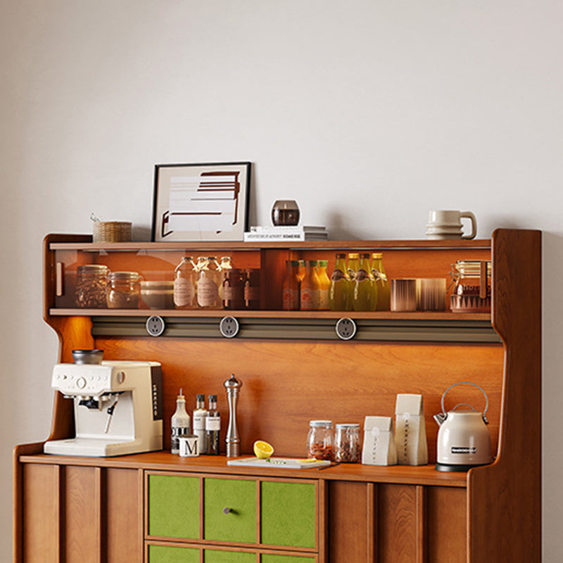 Traditional Vintage Rectangular Medium Density Fiberboard Stainless Steel Storage Cabinet 2-Cabinet For Living Room