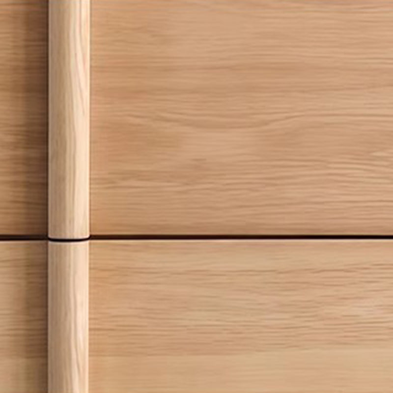 Modern Minimalist Rectangular Solid Wood Storage Cabinet 5-Drawer For Living Room
