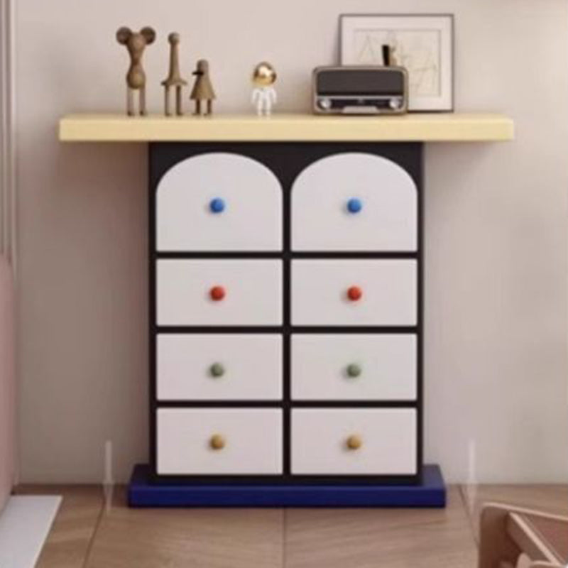 Contemporary Creative Rectangular Eco-Friendly Medium Density Fiberboard Solid Wood Ceramic Storage Cabinet 8-Drawer For Living Room
