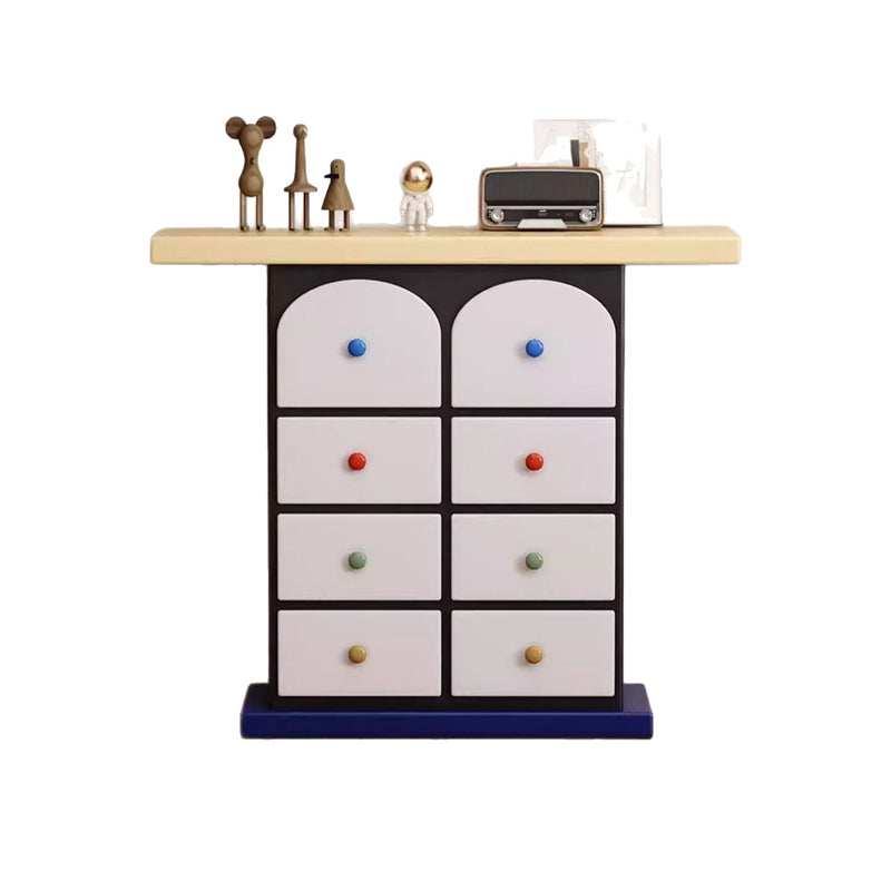 Contemporary Creative Rectangular Eco-Friendly Medium Density Fiberboard Solid Wood Ceramic Storage Cabinet 8-Drawer For Living Room