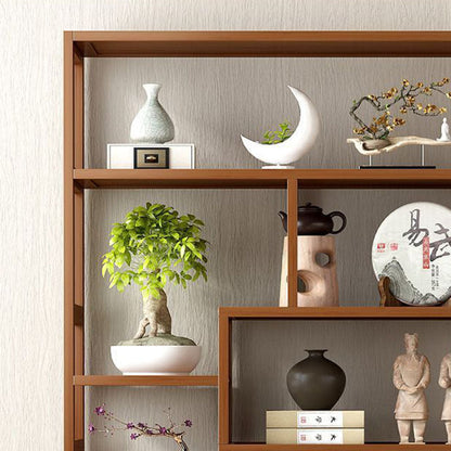 Traditional Chinese Rectangular Bamboo Medium Density Fiberboard Storage Cabinet 1-Cabinet For Living Room