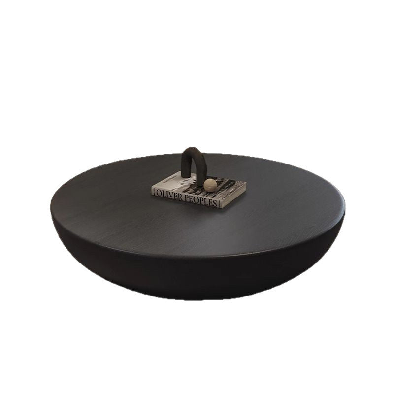 Modern Minimalist Cylindrical Fiberglass Glass Coffee Table 1/2-Tier For Living Room