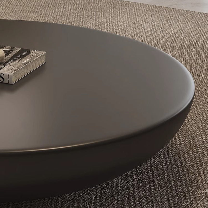 Modern Minimalist Cylindrical Fiberglass Glass Coffee Table 1/2-Tier For Living Room