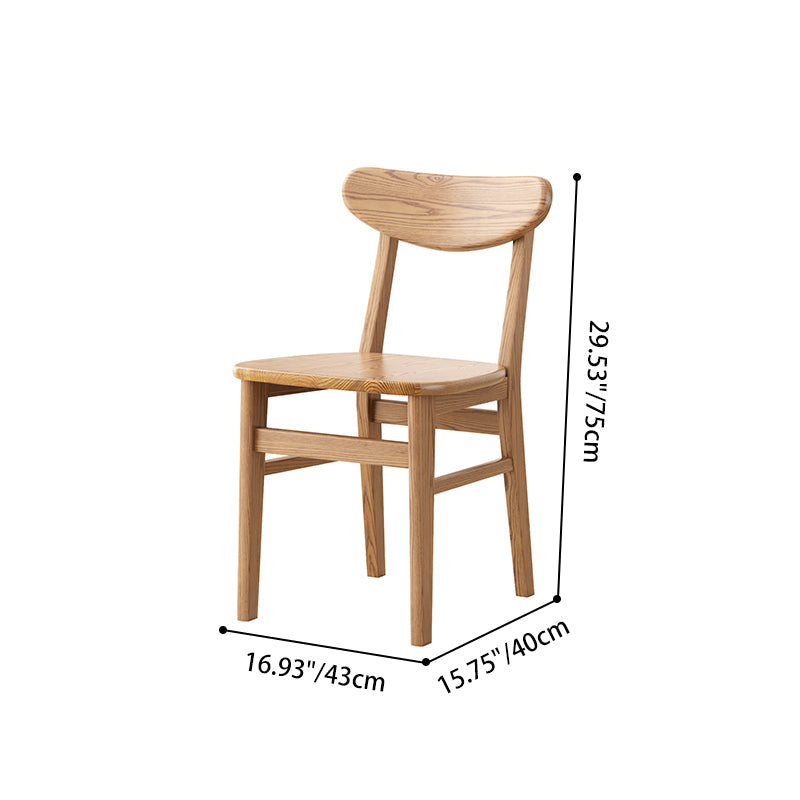 Contemporary Scandinavian North American Ash Wood Dining Table Set - Rectangular Dining Table Elliptical Back Chairs For Dining Room & Kitchen
