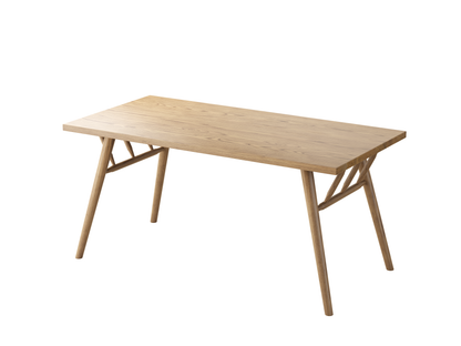 Contemporary Nordic North American Ash Wood Dining Table - Rectangular Solid Wood Table For Kitchen & Dining Room