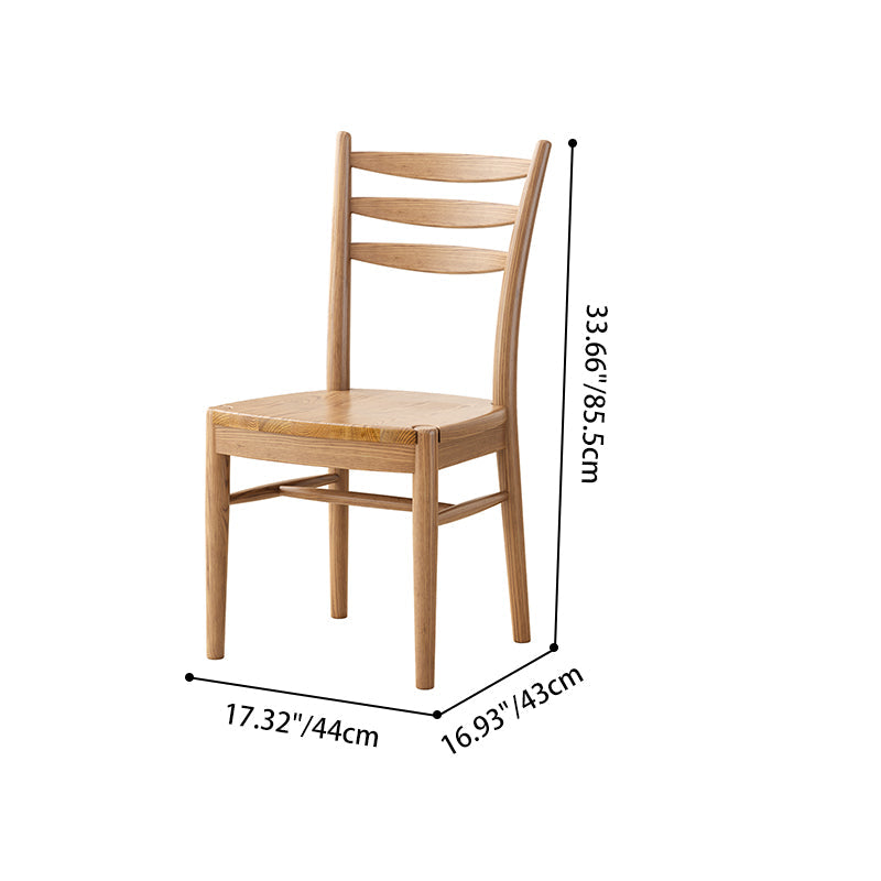 Contemporary Scandinavian North American Ash Wood Dining Table Set - Rectangular Dining Table Ladder Back Chairs For Dining Room & Kitchen