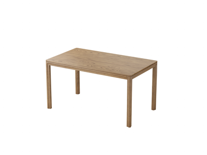 Contemporary Scandinavian North American Ash Wood Dining Table Set - Rectangular Dining Table Ladder Back Chairs For Dining Room & Kitchen