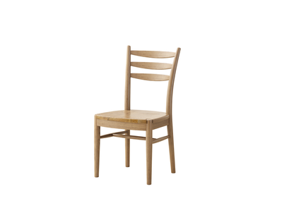Contemporary Scandinavian North American Ash Wood Dining Table Set - Rectangular Dining Table Ladder Back Chairs For Dining Room & Kitchen