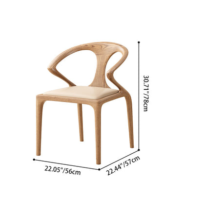Contemporary Scandinavian North American Ash Wood Dining Table Set - Round Dining Table Curved Back Chairs For Dining Room