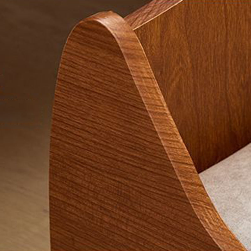 Modern Minimalist Curved Velvet Multi-Layer Plywood Pet House Nightstand 2-Tier For Bedroom