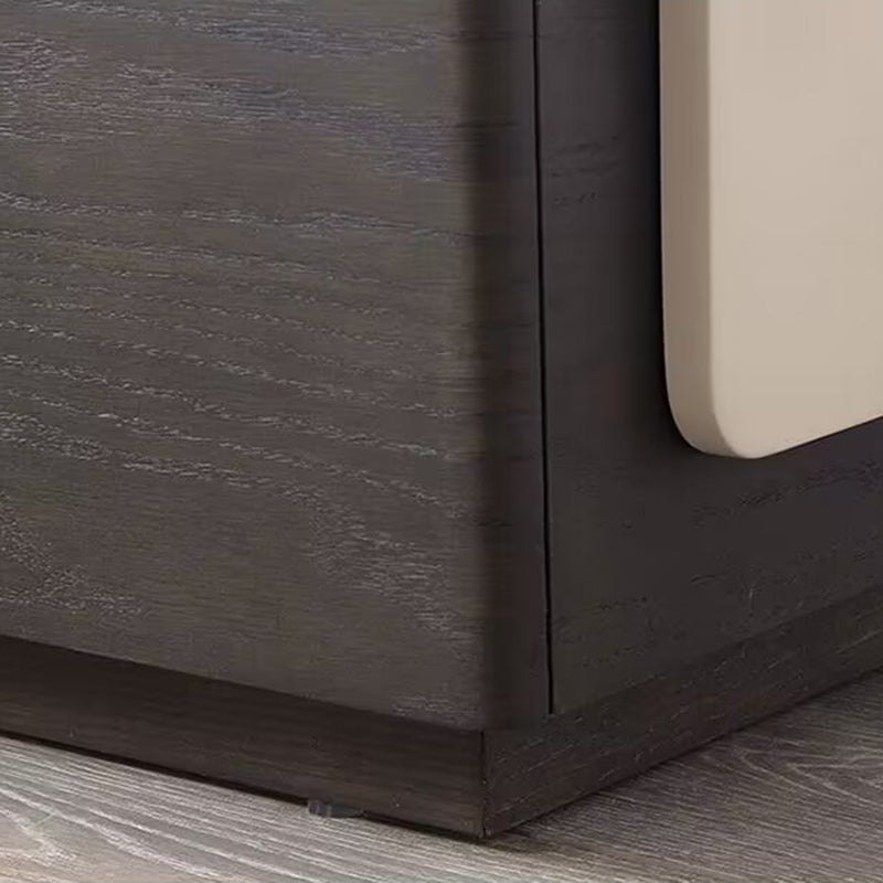 Modern Minimalist Rectangular Medium Density Fiberboard Nightstand 2-Tier For Bedroom