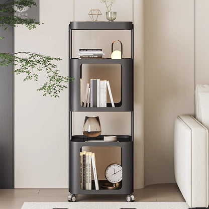 Modern Minimalist Rectangular Iron Storage Shelf 3-Tier For Living Room