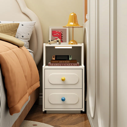 Contemporary Creative Rectangular Particleboard Nightstand 2/3 - Drawer For Bedroom