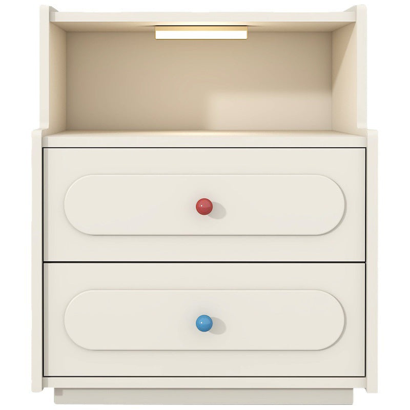 Contemporary Creative Rectangular Particleboard Nightstand 2/3 - Drawer For Bedroom