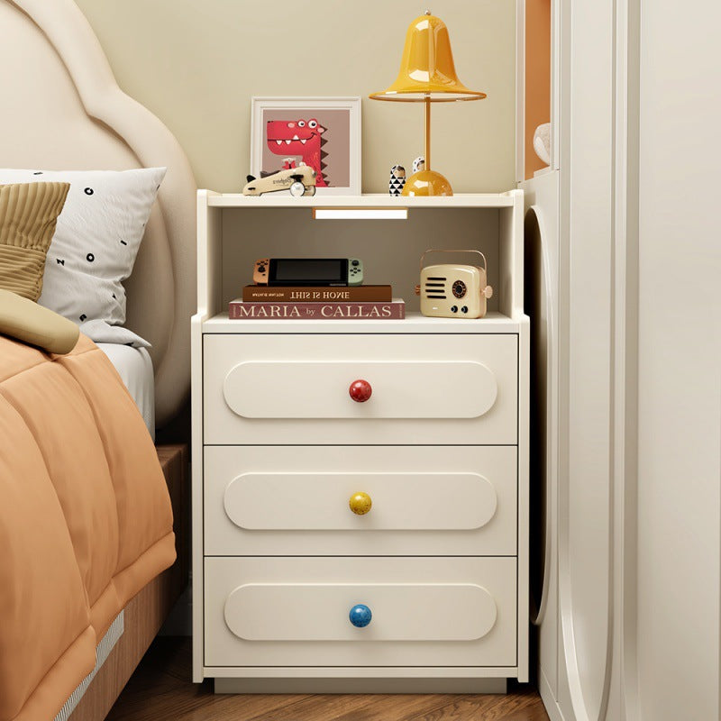 Contemporary Creative Rectangular Particleboard Nightstand 2/3 - Drawer For Bedroom