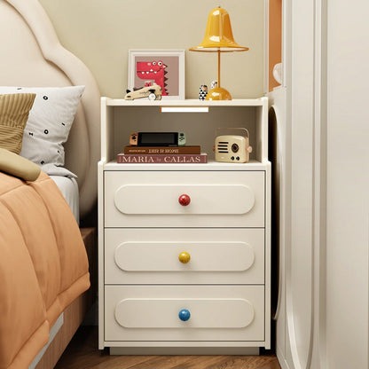 Contemporary Creative Rectangular Particleboard Nightstand 2/3 - Drawer For Bedroom