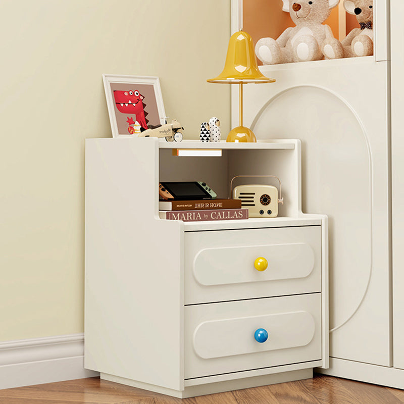 Contemporary Creative Rectangular Particleboard Nightstand 2/3 - Drawer For Bedroom