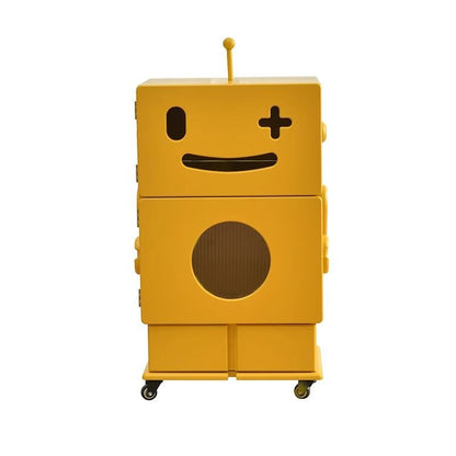 Contemporary Creative Robot-Shaped Medium Density Fiberboard Storage Cabinet 2-Cabinet For Living Room