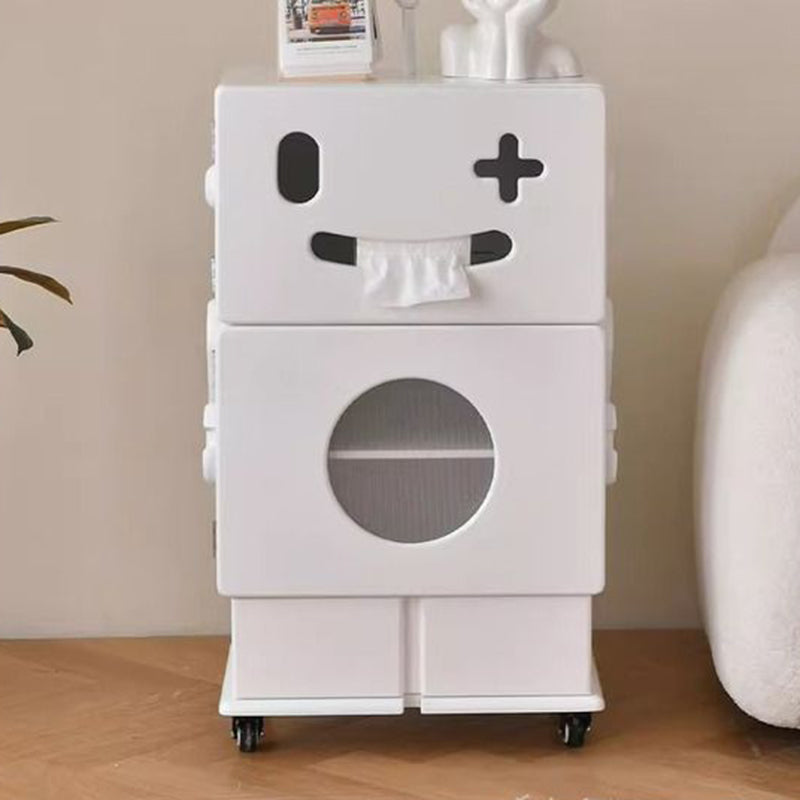Contemporary Creative Robot-Shaped Medium Density Fiberboard Storage Cabinet 2-Cabinet For Living Room