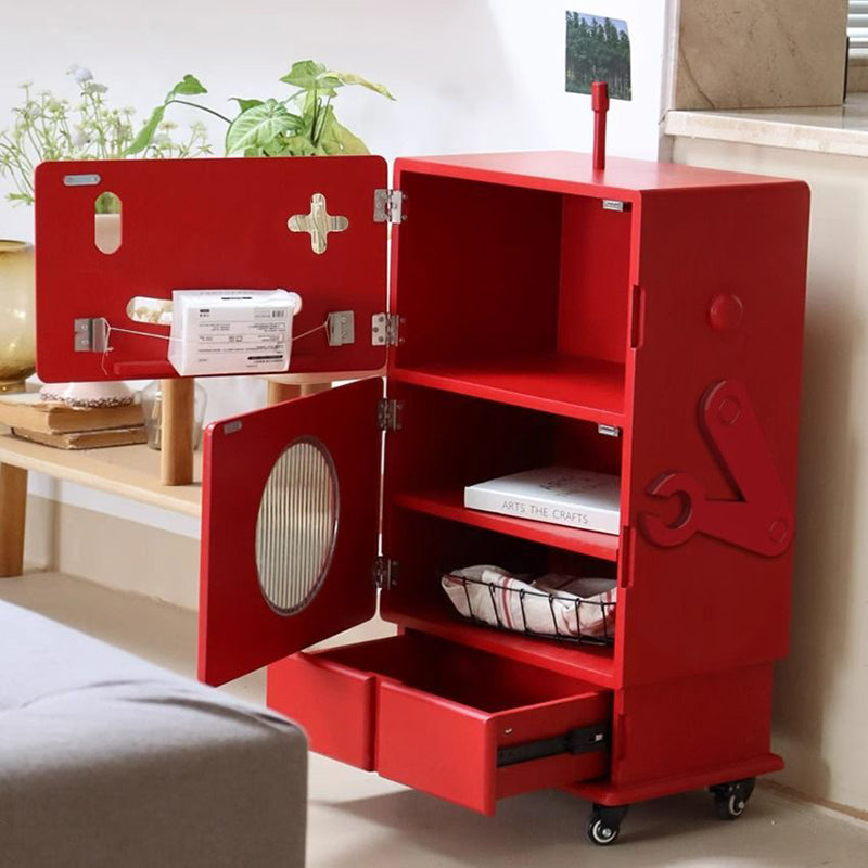 Contemporary Creative Robot-Shaped Medium Density Fiberboard Storage Cabinet 2-Cabinet For Living Room